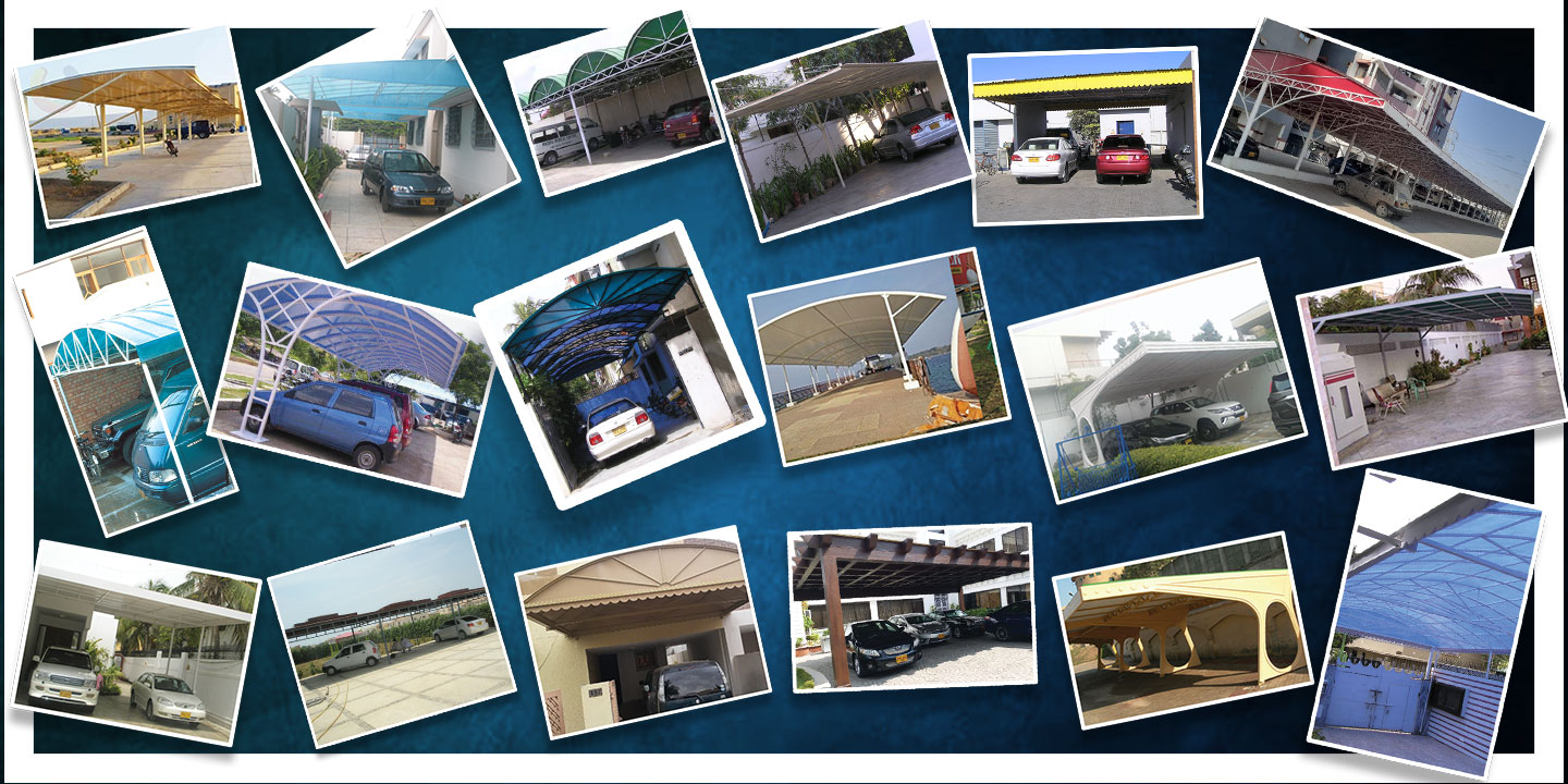 Fibreglass car porch covering
